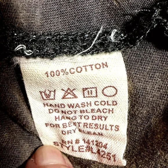 Hem & Thread Womens Cotton Mineral Wash Earthy Brown Sleeveless Top Braid Trim S - Picture 6 of 6